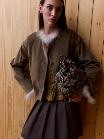 Teddy Dorée Feather Jacket