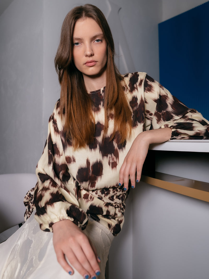 Field Floral Print Tie Top