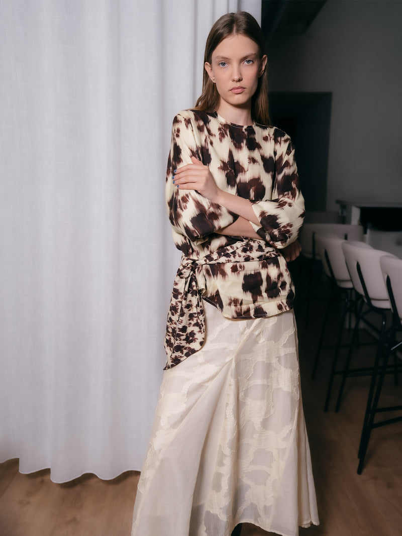 Field Floral Print Tie Top