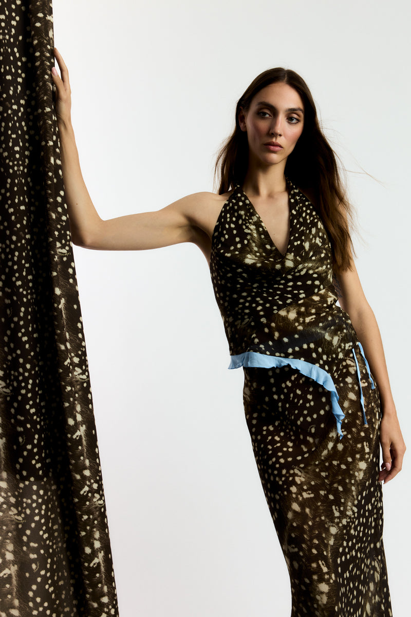 Ice Noir Animal Print Top