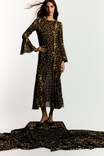 Bambi Noir Jester Animal Print Dress