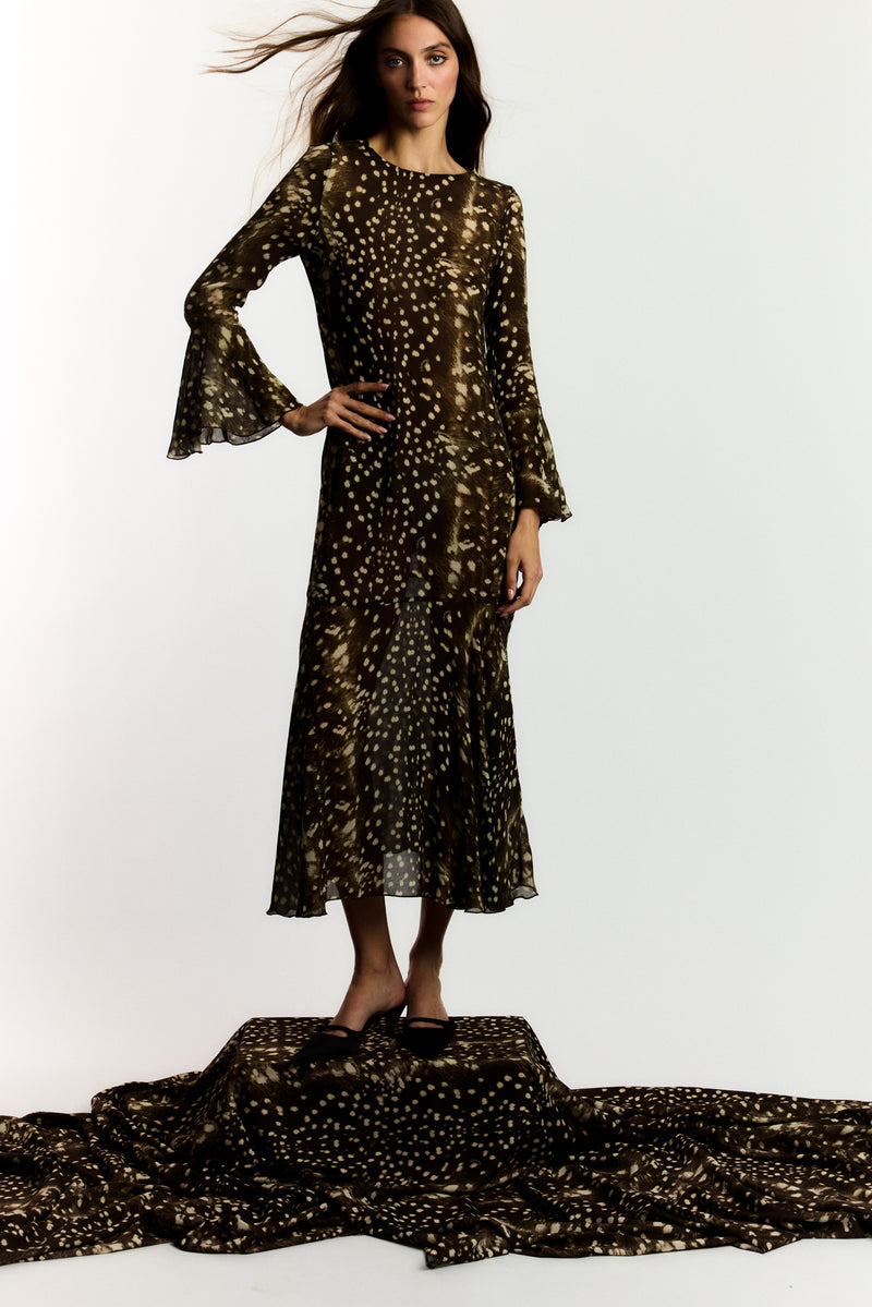 Bambi Noir Jester Animal Print Dress