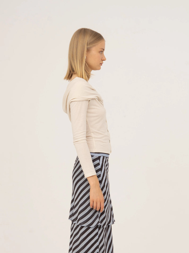 Tender White Off Shoulder Jersey Top