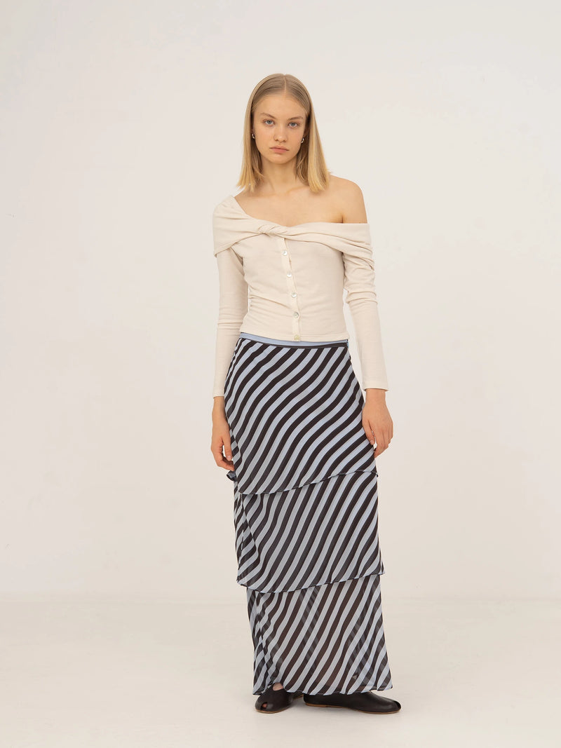 Tender White Off Shoulder Jersey Top