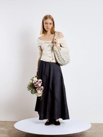 Tender White Off Shoulder Jersey Top