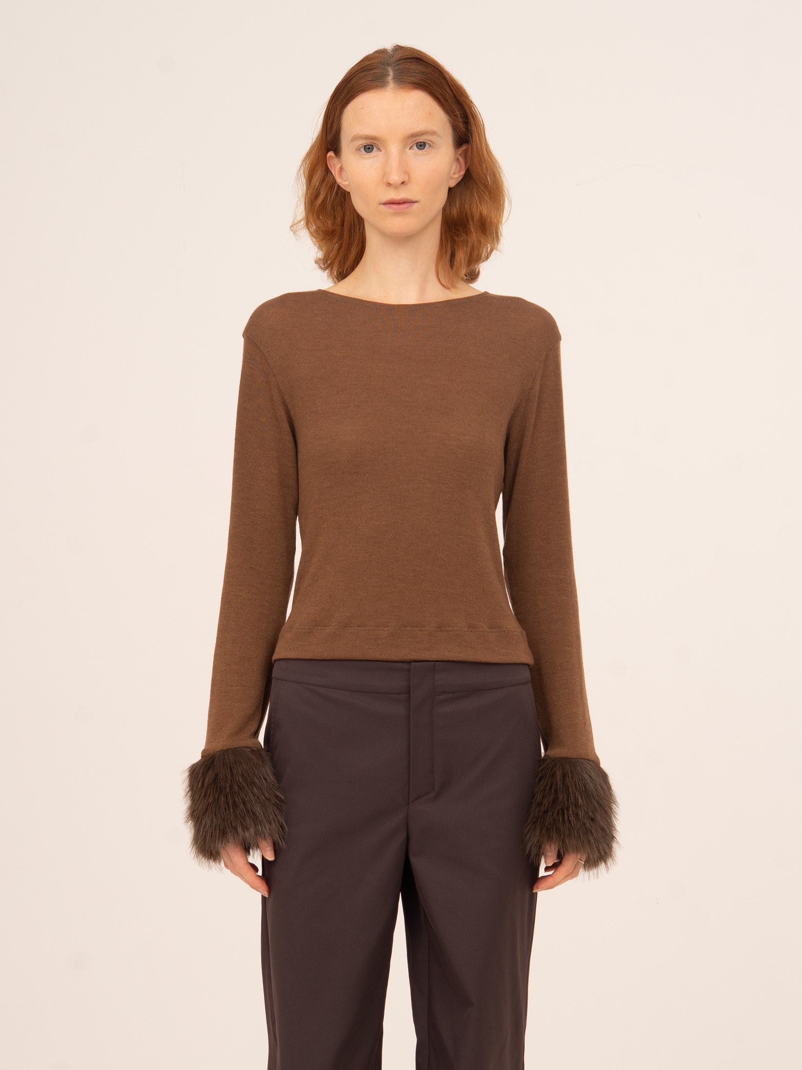 Brown Furry Top Bear CARMEN SAYS