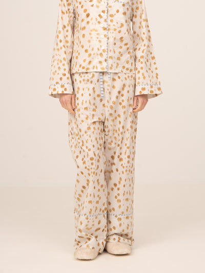 White Bambi Deer Print Pyjama Pants
