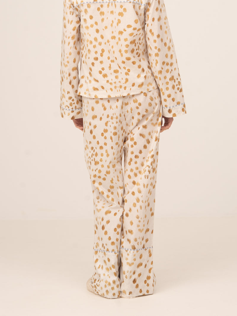White Bambi Deer Print Pyjama Pants