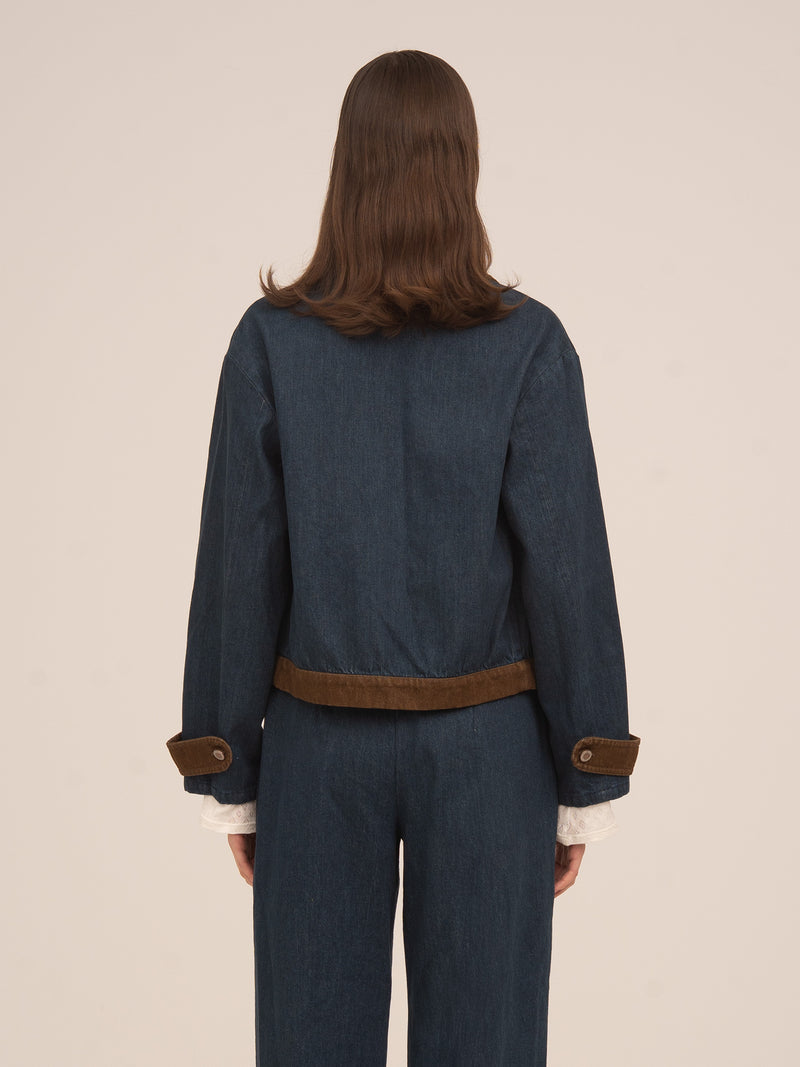 Backstreet Blue and Brown Denim Jacket 