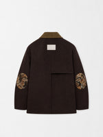 Completa tu look con Hazel Brown Contrast Collar Jacket