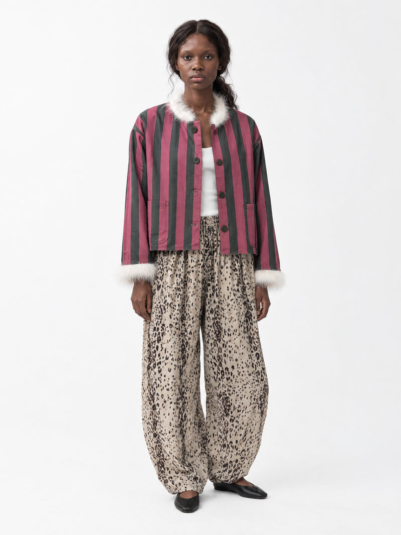Stripe Dorée Feather Jacket