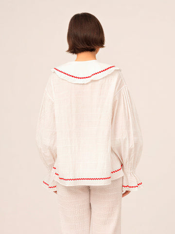 Offduty Cream Pajama Blouse