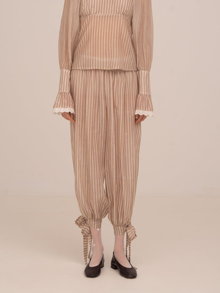 Strawberry Crush Pink Striped Trousers