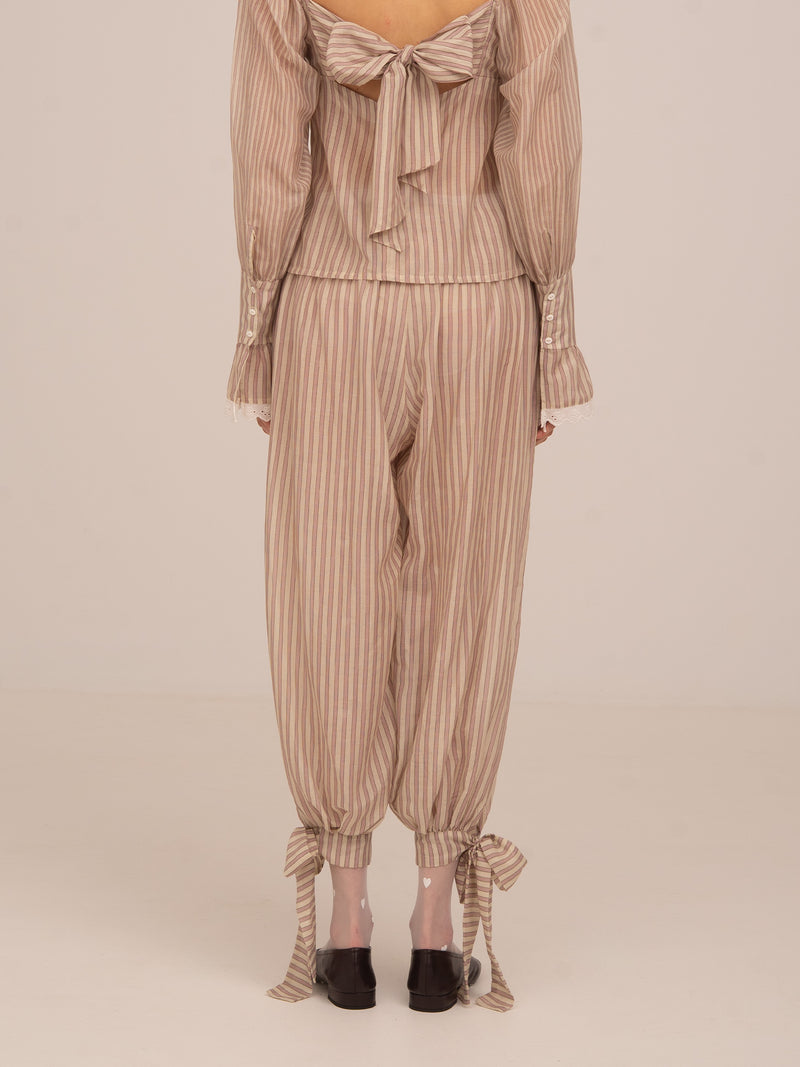 Strawberry Crush Pink Striped Trousers