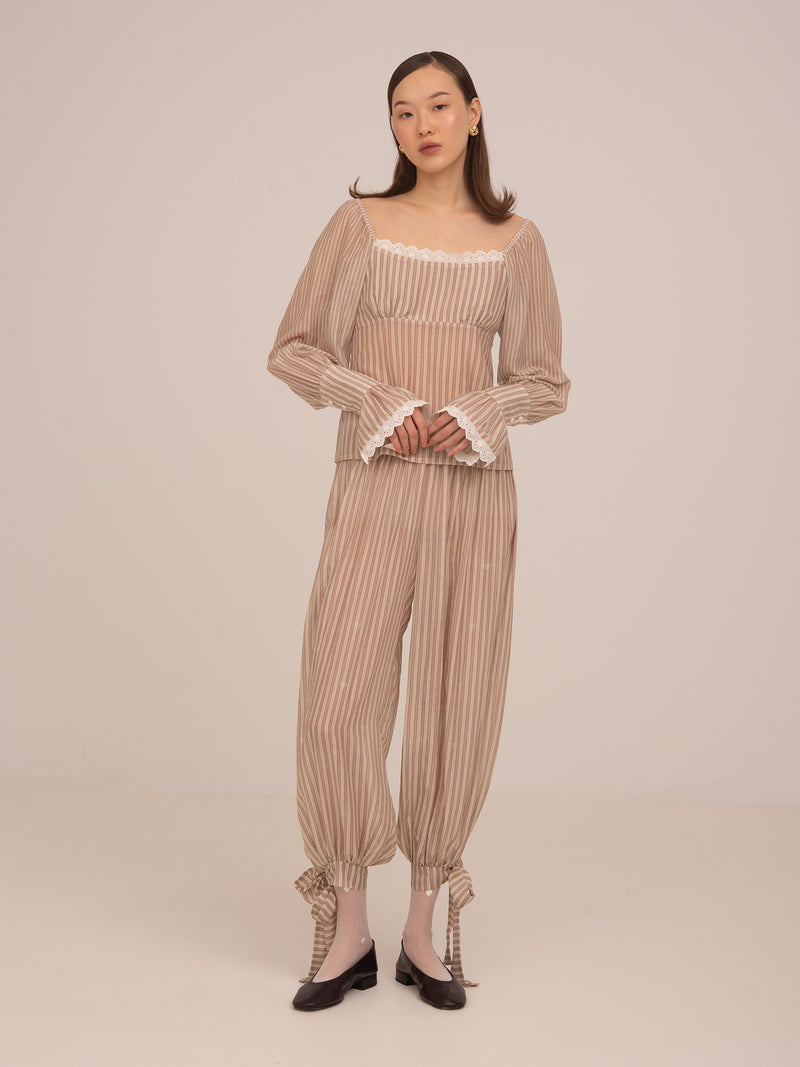 Strawberry Crush Pink Striped Trousers