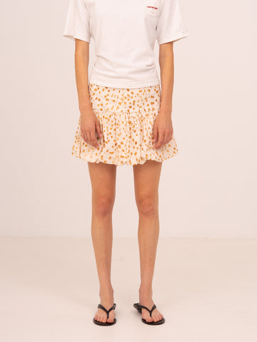 Fawn Deer Print Balloon Mini Skirt 
