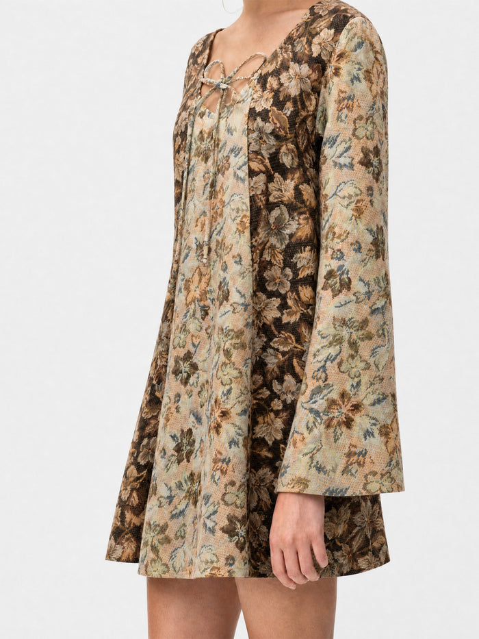 Daphne Floral Patchwork Mini Dress