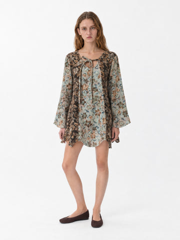 Daphne Floral Patchwork Mini Dress
