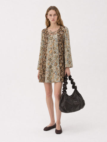 Daphne Floral Patchwork Mini Dress