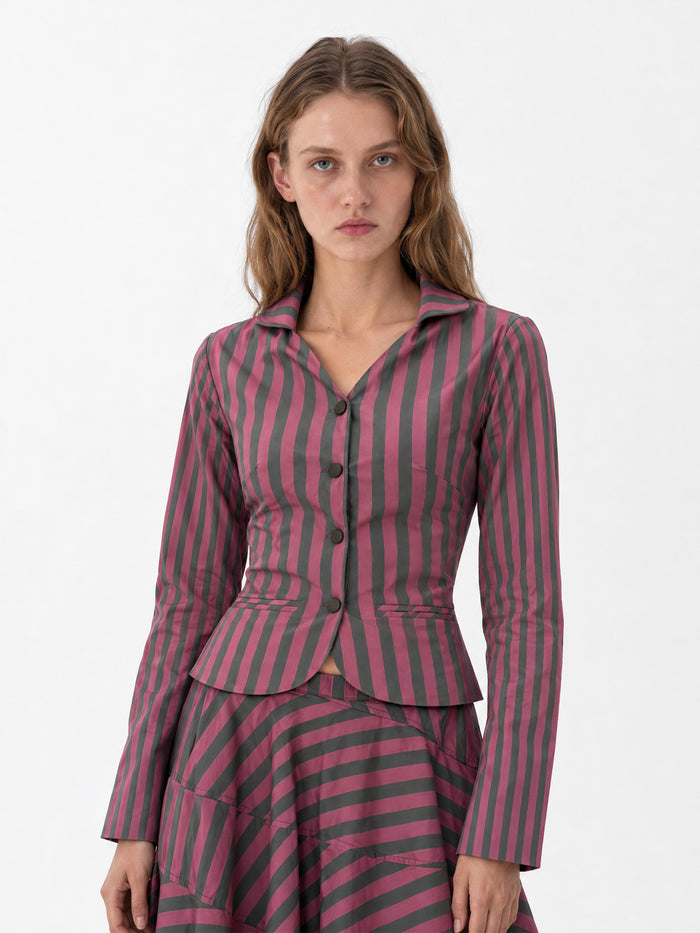 Garnet Midnight Stripe Tailored Jacket