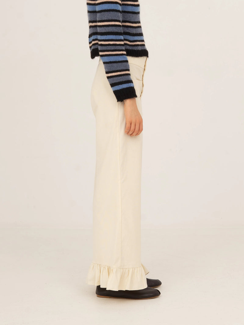 Pantalones de pana blancos suaves