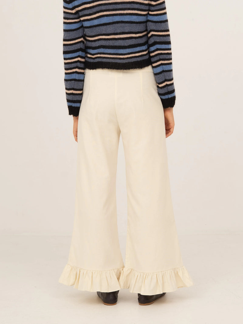 Pantalones de pana blancos suaves
