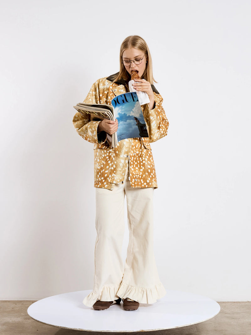 Pantalones de pana blancos suaves