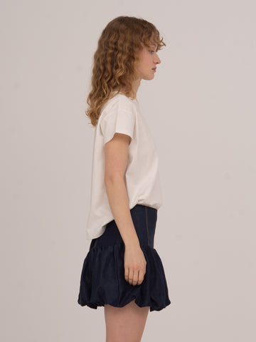 Carmen Patch Detail White T-Shirt