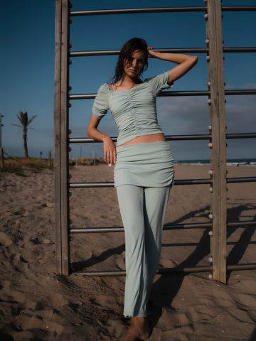 Turquoise Persephone Jersey Pants