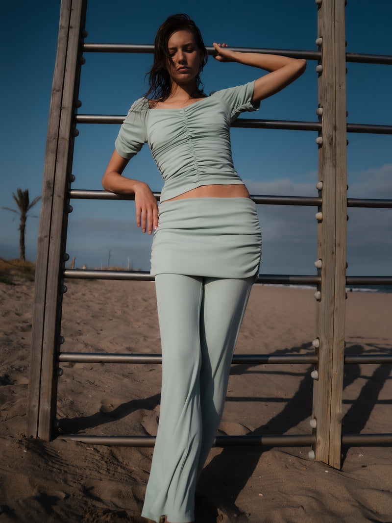 Turquoise Persephone Jersey Pants