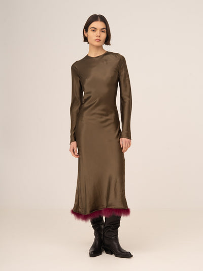 Elf Brown Feather Dress