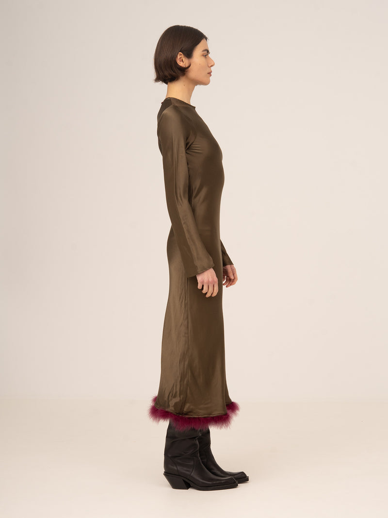 Elf Brown Feather Dress