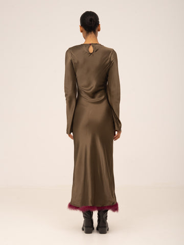 Elf Brown Feather Dress