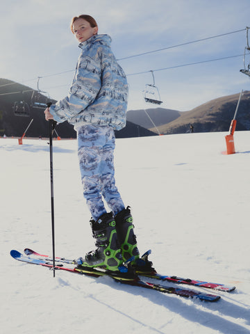 Forfait Ski Print Blue Tights