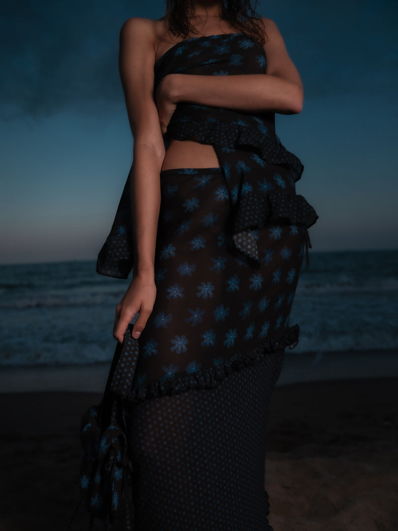 Palma Flower Print Ecstasy Skirt