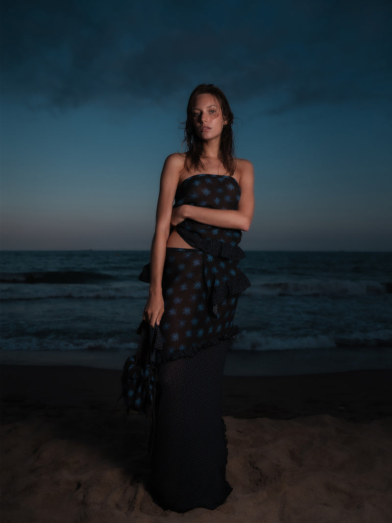 Palma Flower Print Ecstasy Skirt
