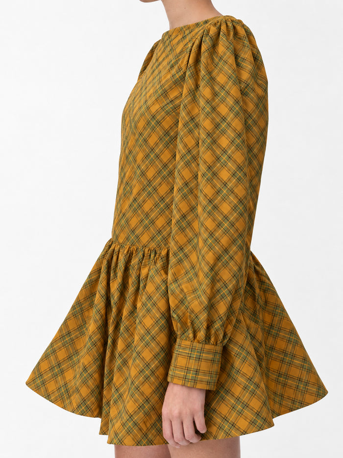 Aveline Doll Check Drop Waist Dress