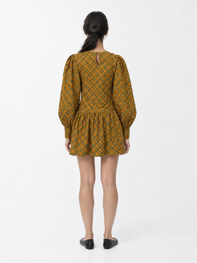 Aveline Doll Check Drop Waist Dress