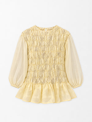 Butter Automne Smocked Peplum Blouse