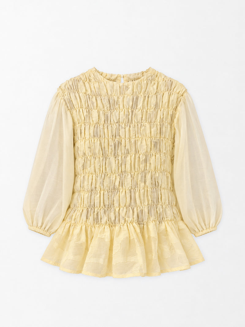 Butter Automne Smocked Peplum Blouse