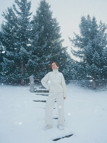 Downhill Flare White Pants