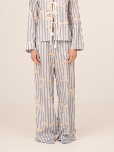 Striped Bambi Blue Print Pyjama Pants