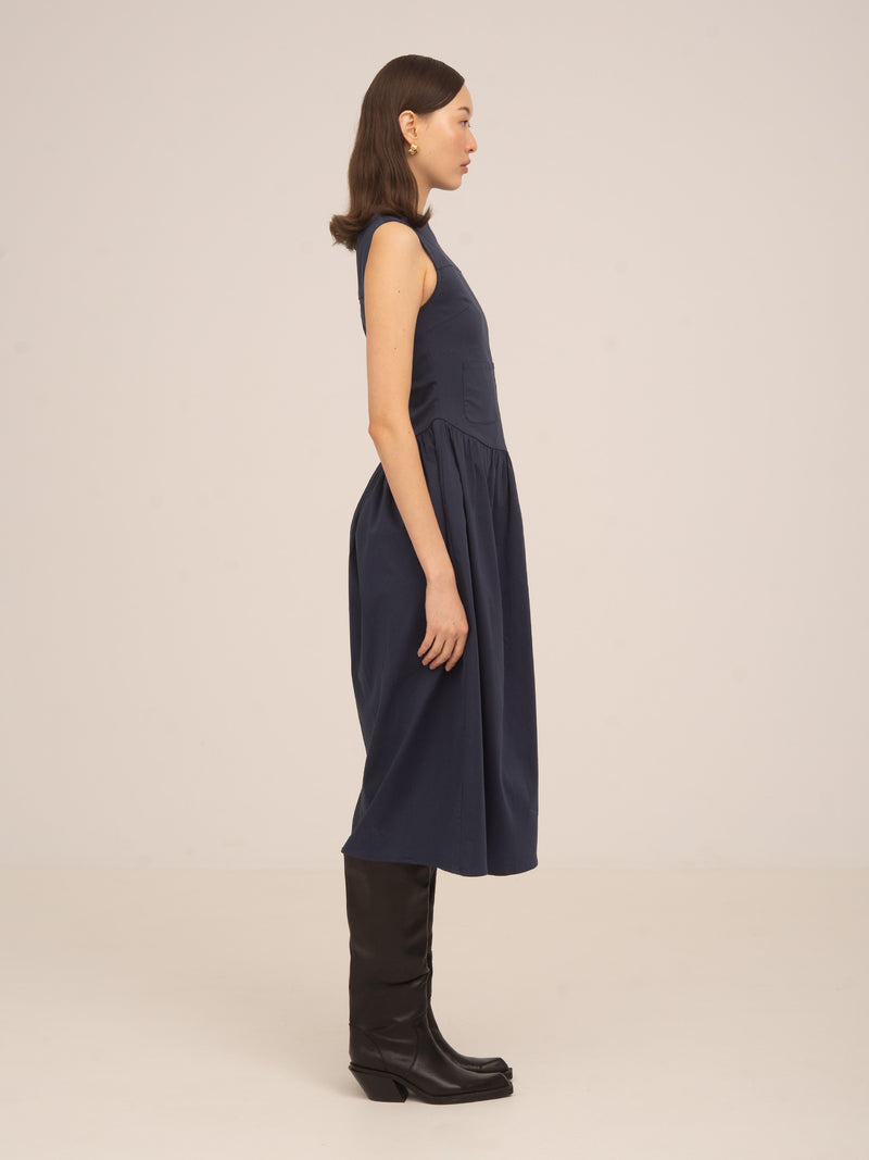 Frame Blue Midi Dress