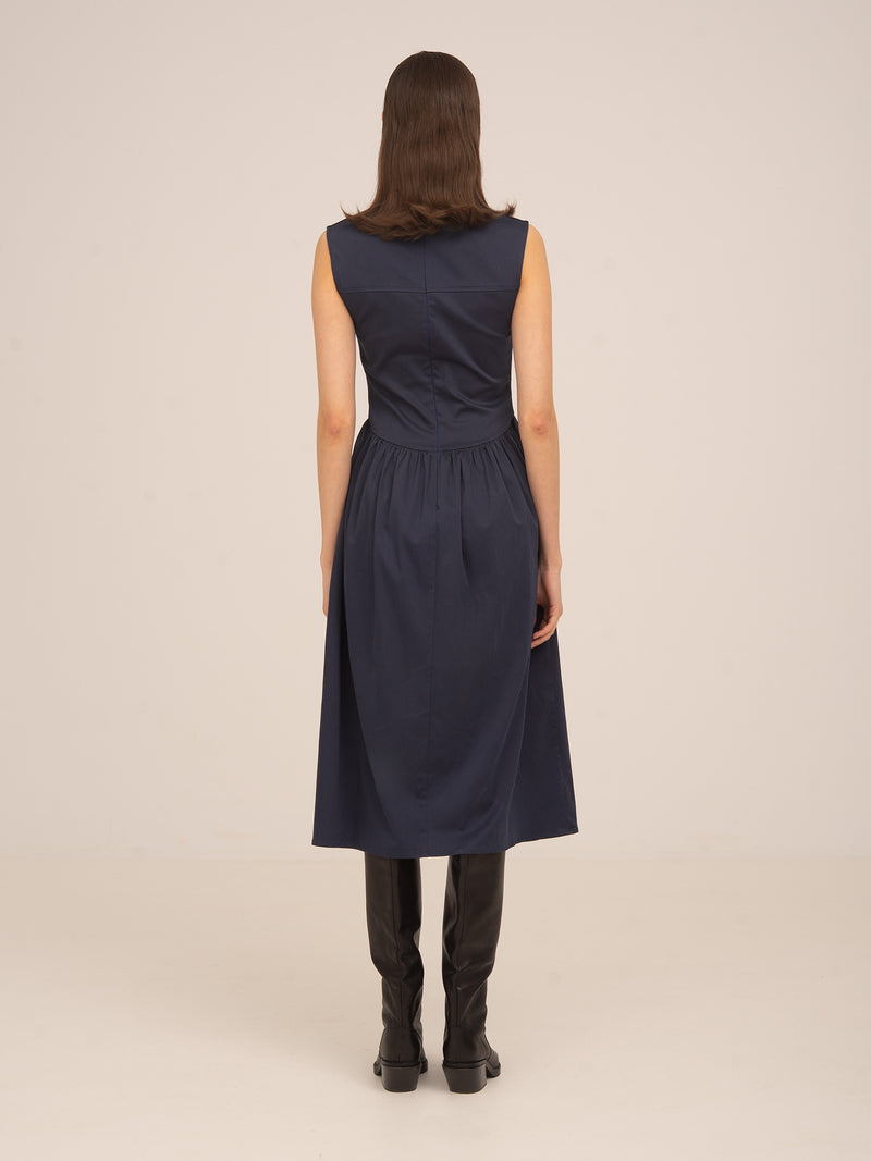 Frame Blue Midi Dress