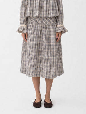 Heather Check Skirt