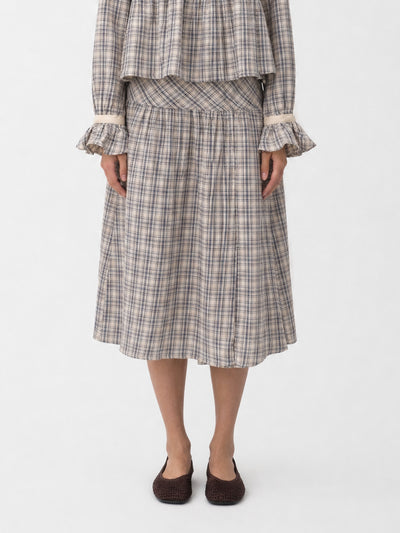 Heather Check Skirt
