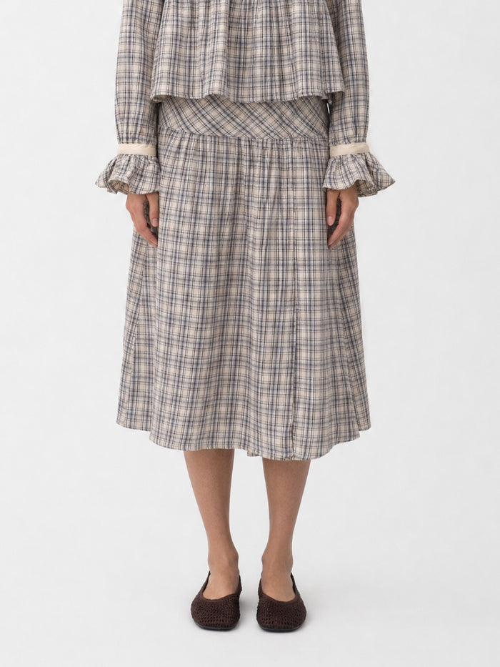 Heather Check Skirt