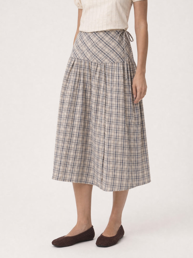 Heather Check Skirt