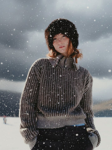 Avalanche Knit Brown Top