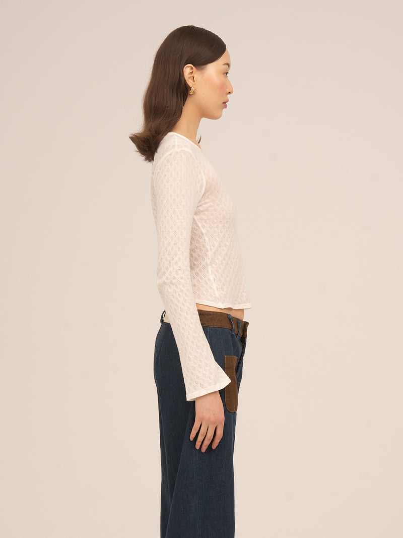 Frame White Jersey Top